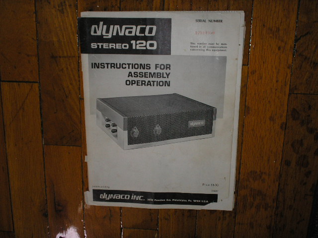 Stereo 120 Control Amplifier Assembly Manual contains a schematic,parts list, and the assembly instructions


