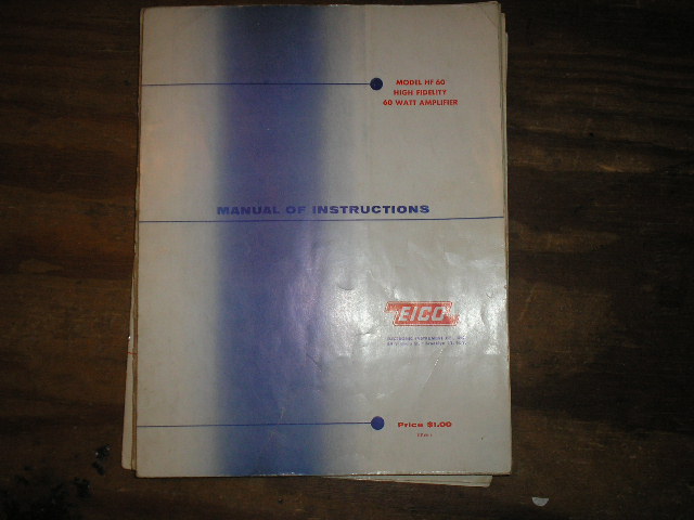 HF-60 High Fidelity 60 Watt Amplifier Service Instruction Manual