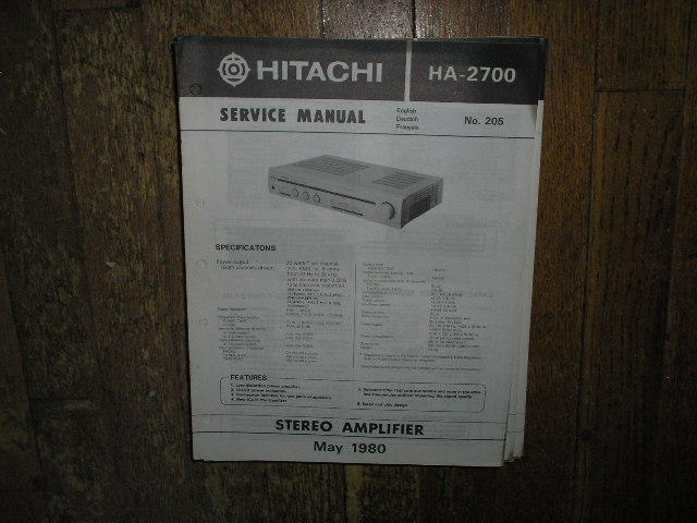 HA-2700 Amplifier Service Manual
