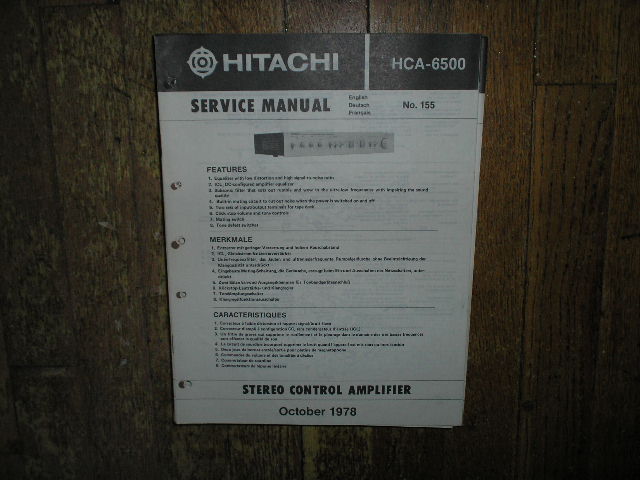 HCA-6500 Pre-Amplifier Service Manual
