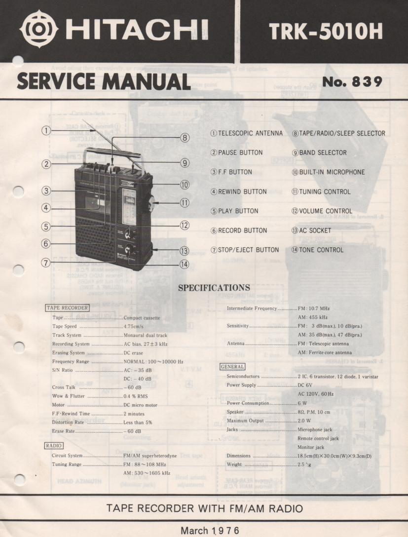 TRK-5010H Radio Service Manual