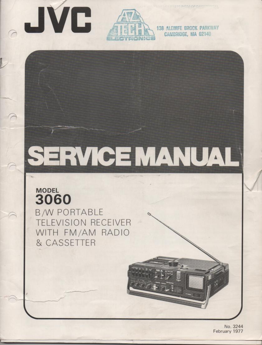 3060 Portable TV Radio Service Manual
