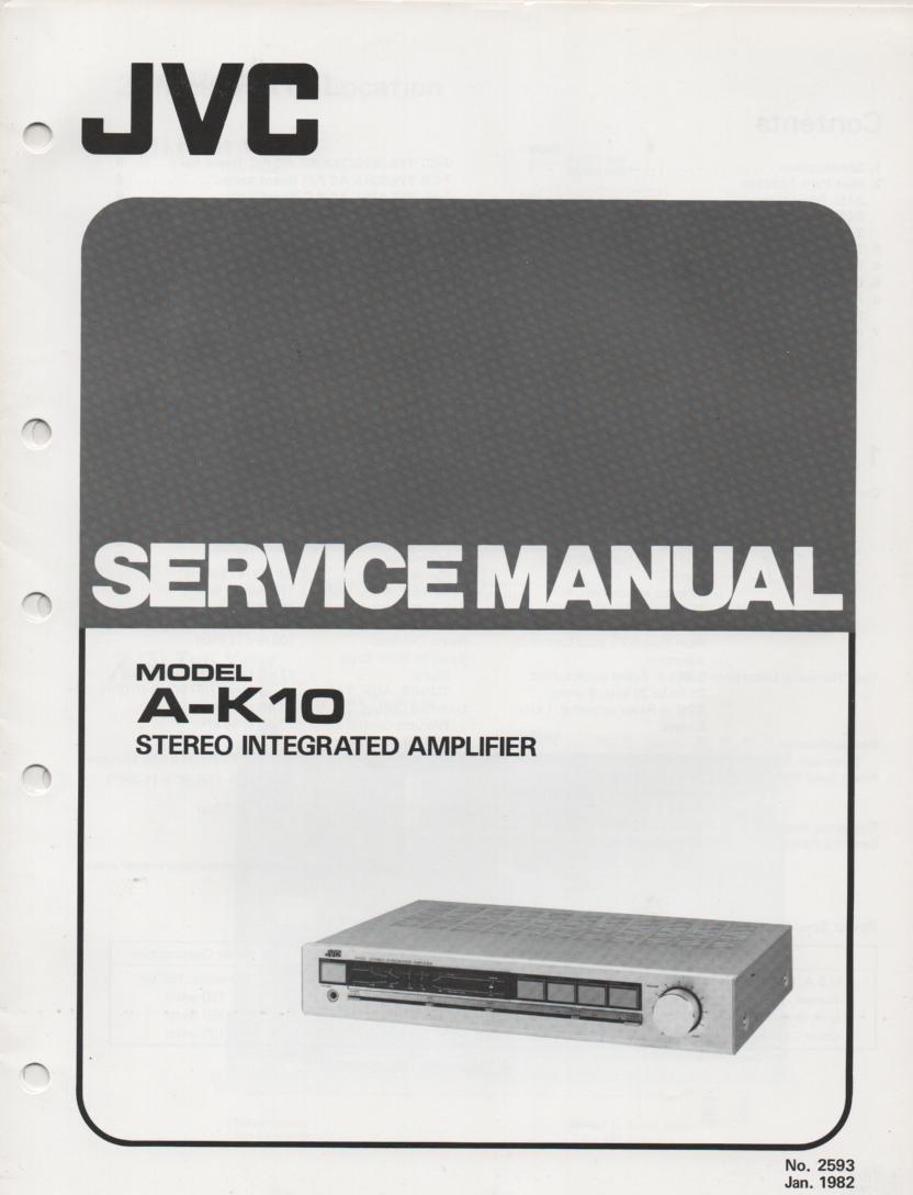 A-K10 Amplifier Service Manual