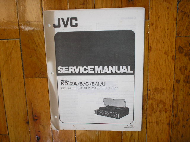 KD-2 A/B/C/E/J/U Cassette Deck Service  Manual