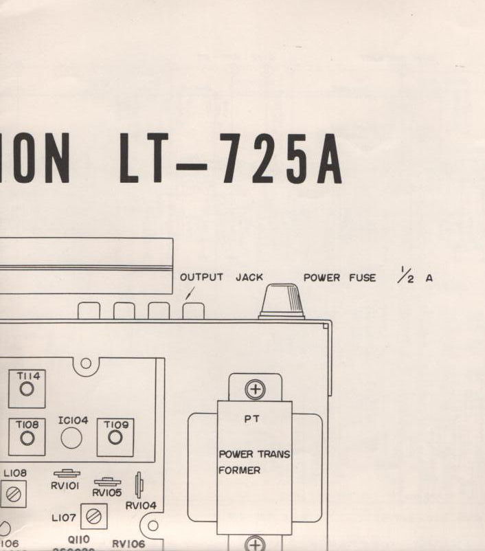 LT-725A Tuner Foldout Schematic and Parts foldout.  ( 2 foldouts)