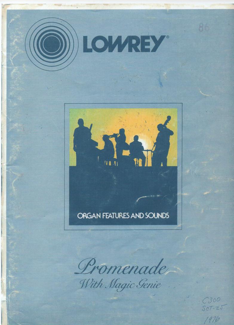 C300 Promenade Organ Owners Manual.   93 pages