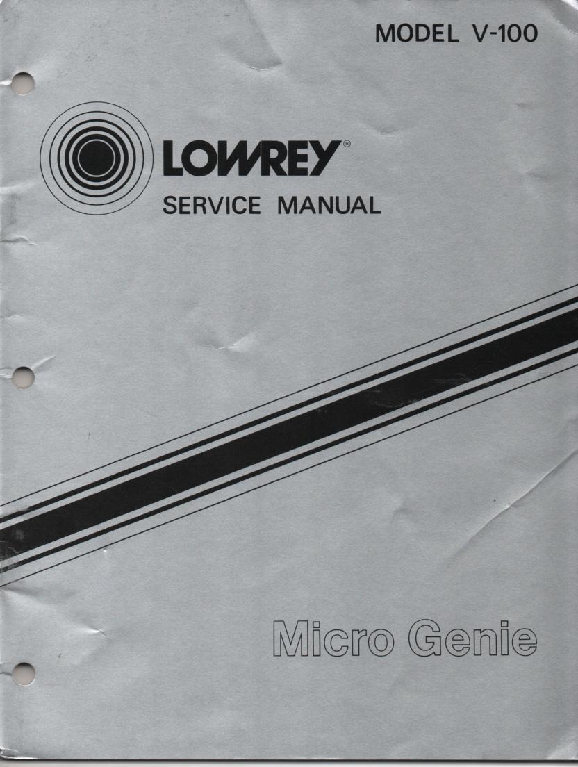 V100 Micro Genie Service Manual