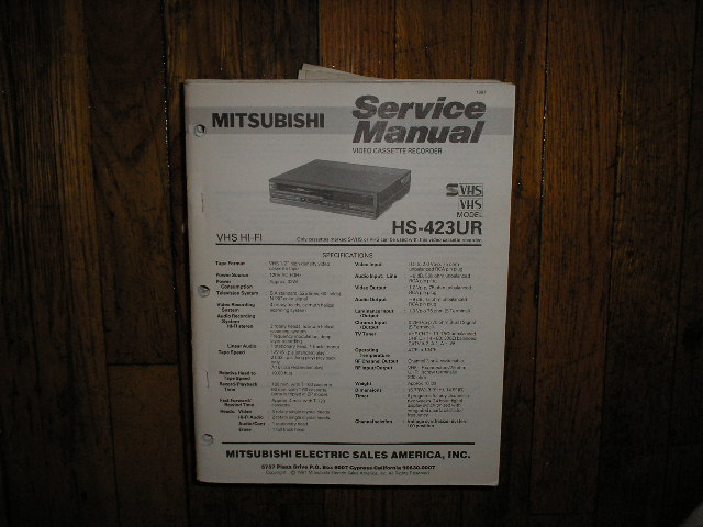 HS-423UR VCR Service Manual