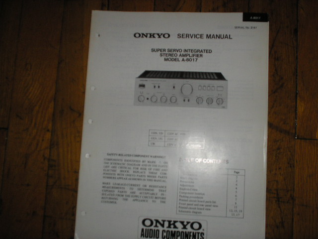 A-8017 Amplifier Service Manual