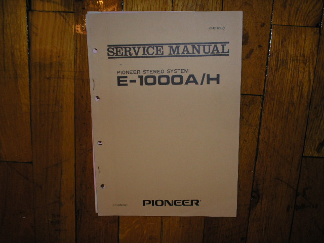 E-1000A H Stereo System Service Manual