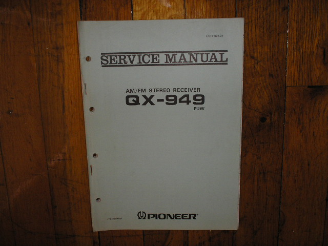 QX-949 FUW Receiver Service Manual. 2 Manuals with large foldout schematic.