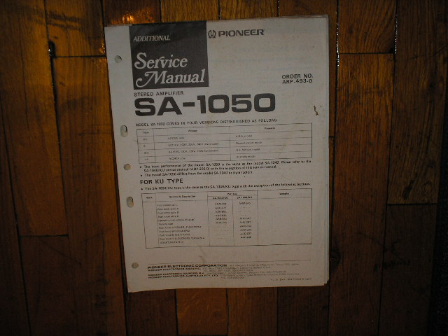 SA-1050 Amplifier Service Manual