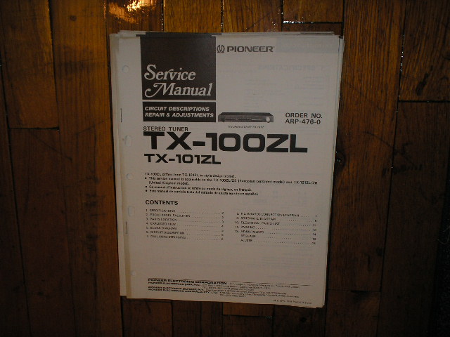 TX-100ZL TX-101ZL Tuner Service Manual