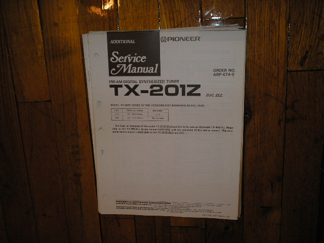 TX-201Z Tuner Service Manual