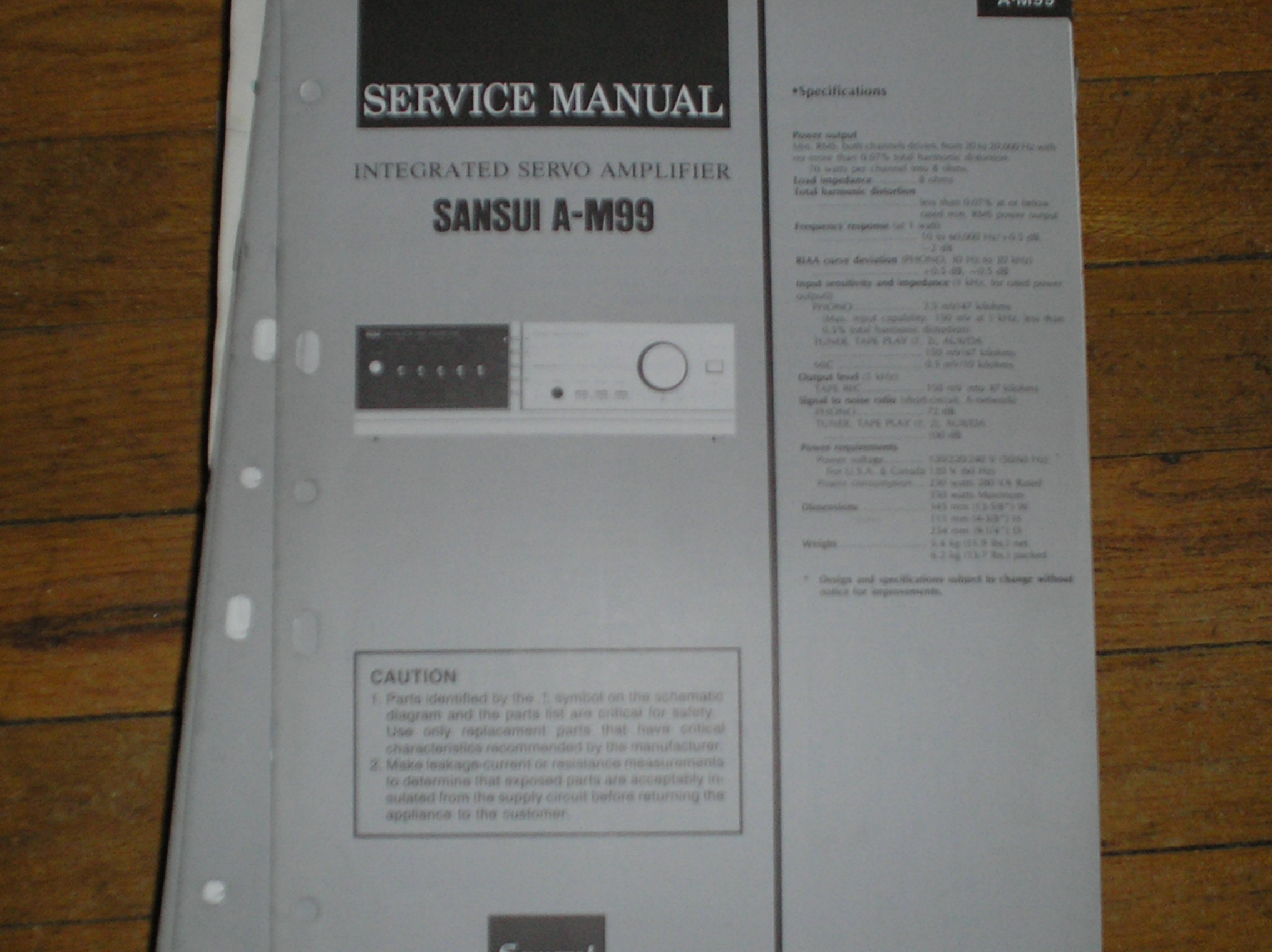 A-M99 Amplifier Service Manual