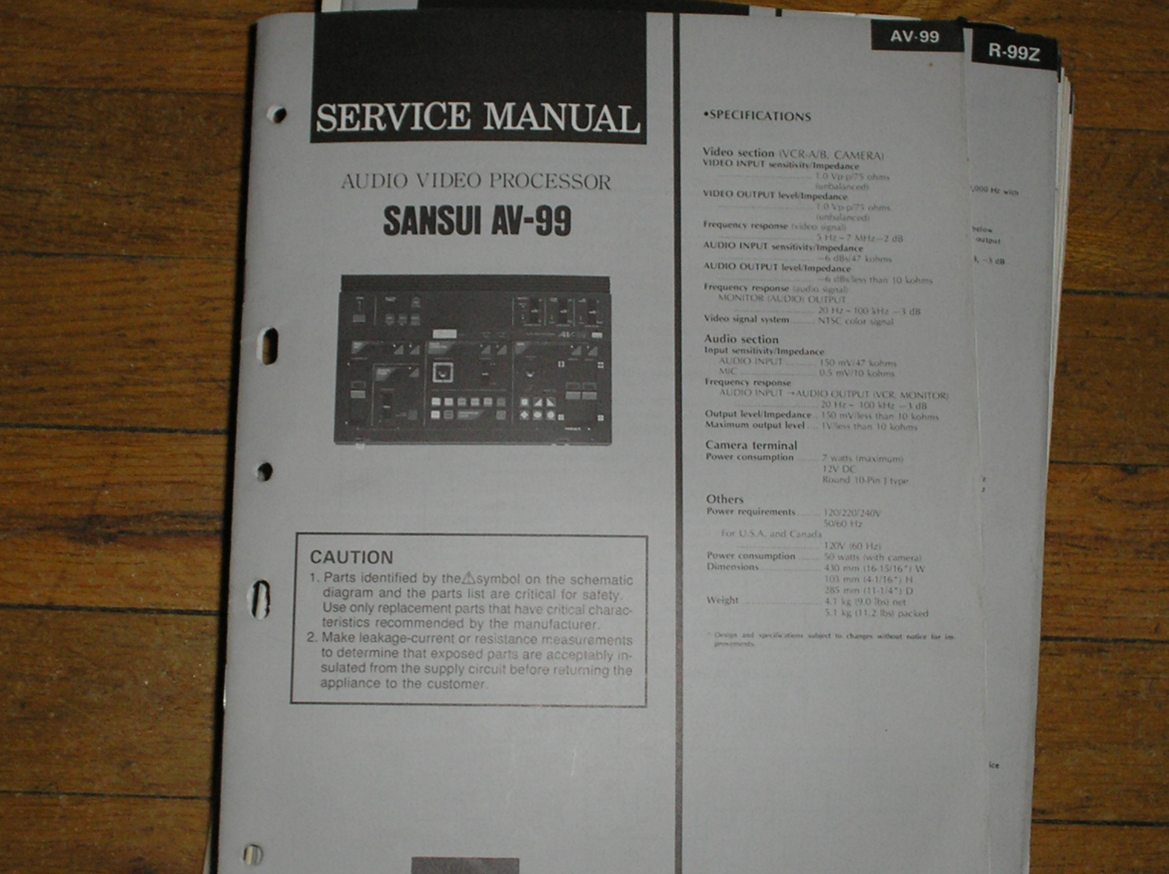 AV-99 Audio Video Processor Service Manual
