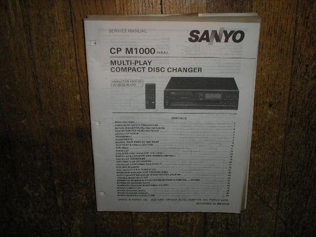 CPM1000 CD Player Service Manual