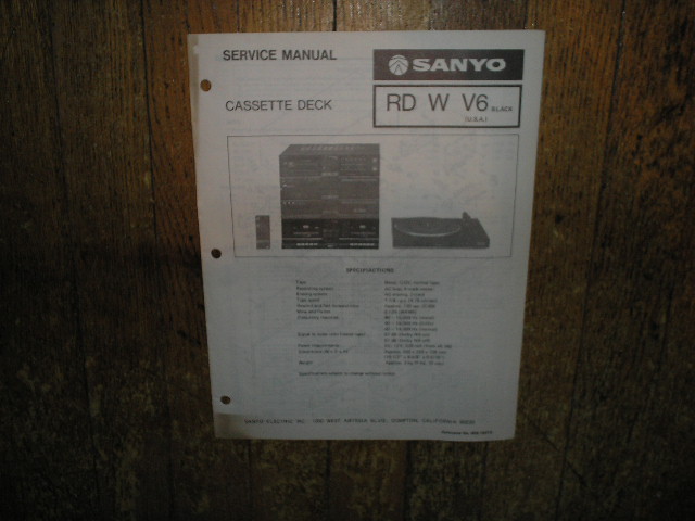 RDWV6 Cassette Deck Service Manual