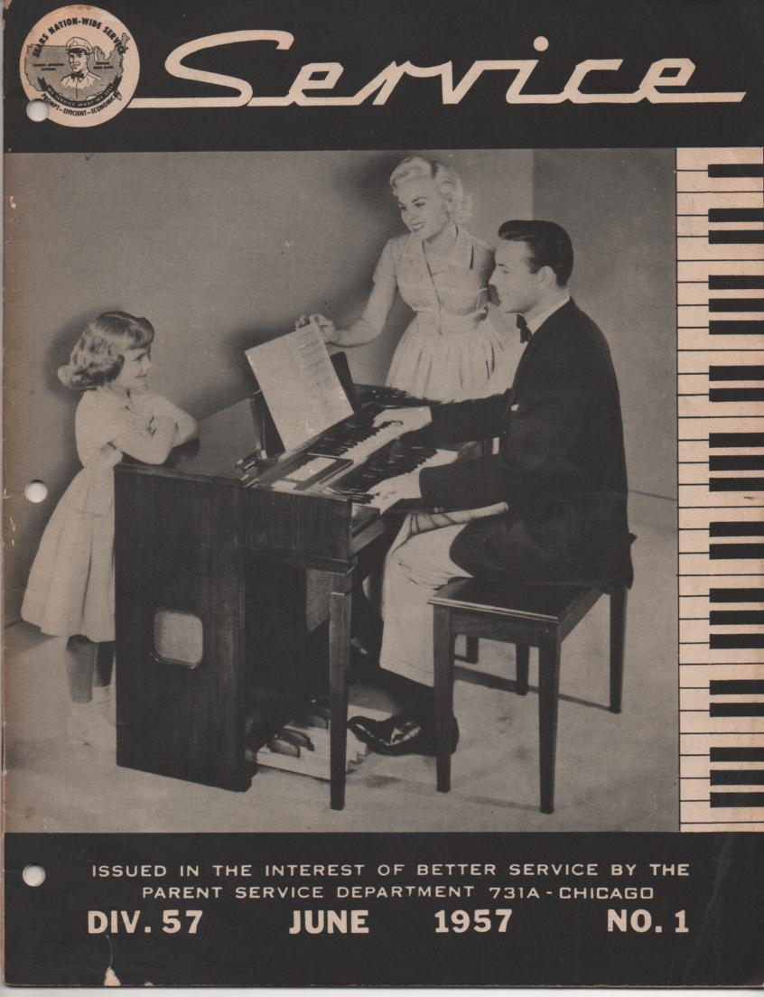 Silvertone Organ Service Manual.. 1957
Amplifier Chassis 518.11000 