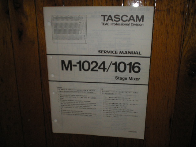 M-1016 M-1024 Stage Mixer Service Manual