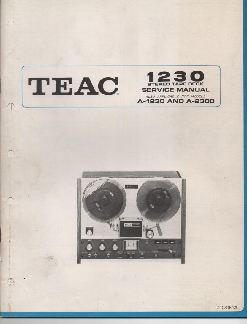 A1230 A-1250 A-2300 A-2500 Reel to Reel Service Manual 2