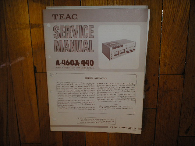 A-440 A-460 Cassette Deck Service Manual   