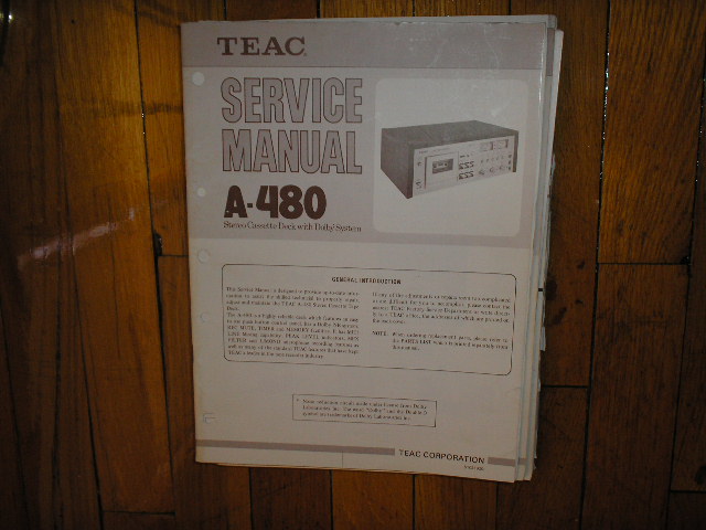 A-480 Cassette Deck Service Manual  