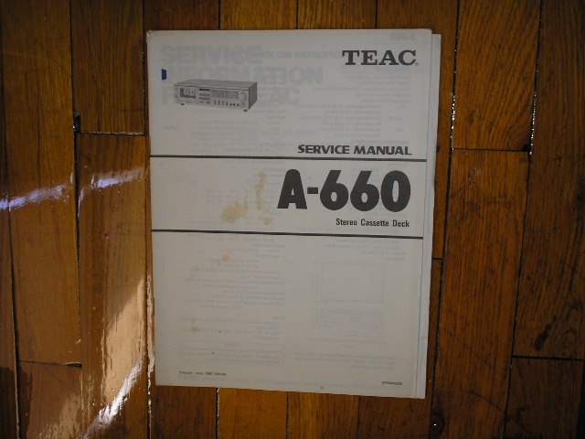 A-660 Cassette Deck Service Manual