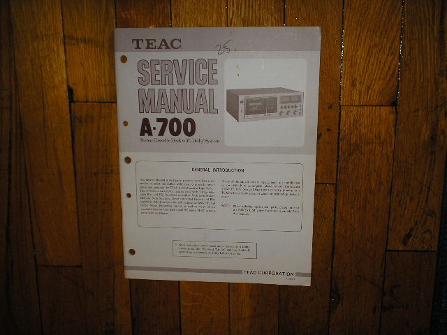 A-700 Cassette Deck Service Manual