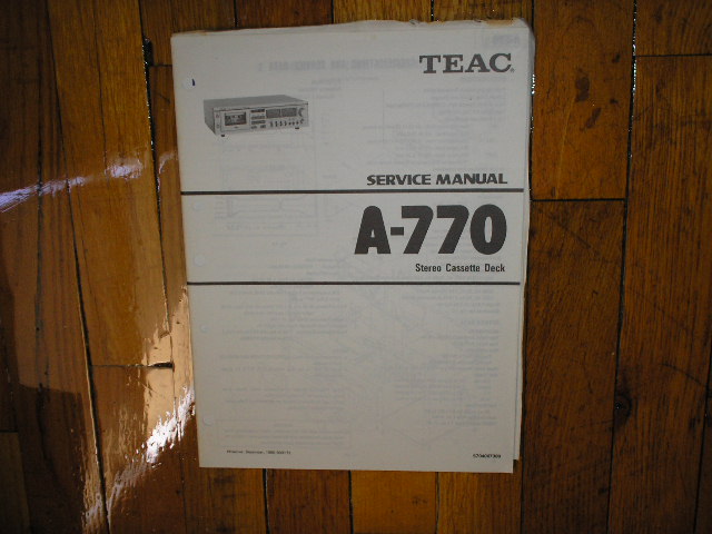 A-770 Cassette Deck Service Manual