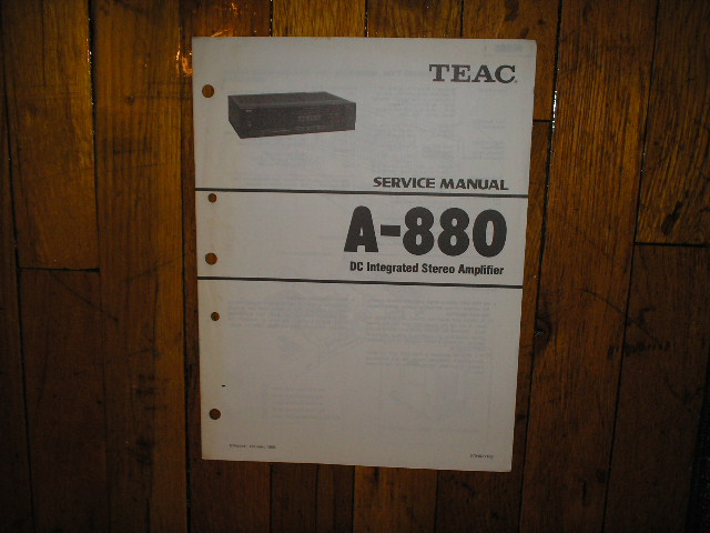 A-880 Amplifier Service Manual