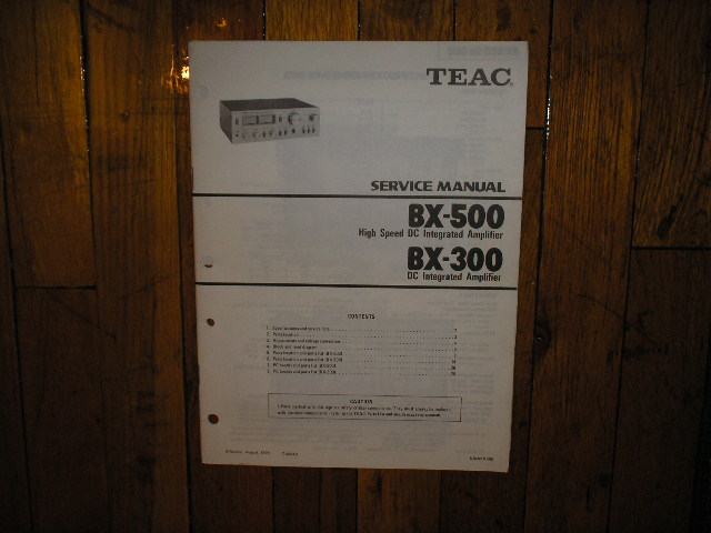 BX-300 BX-500 Amplifier Service Manual