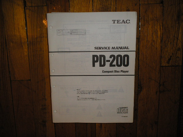 PD-200 CD Player Service Manual
