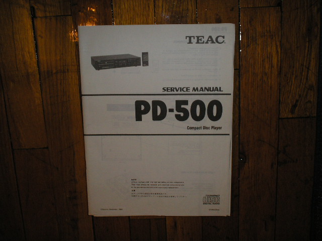 PD-500 CD Player Service Manual