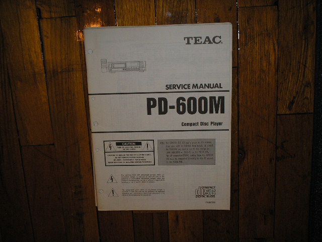 PD-600M CD Player Service Manual