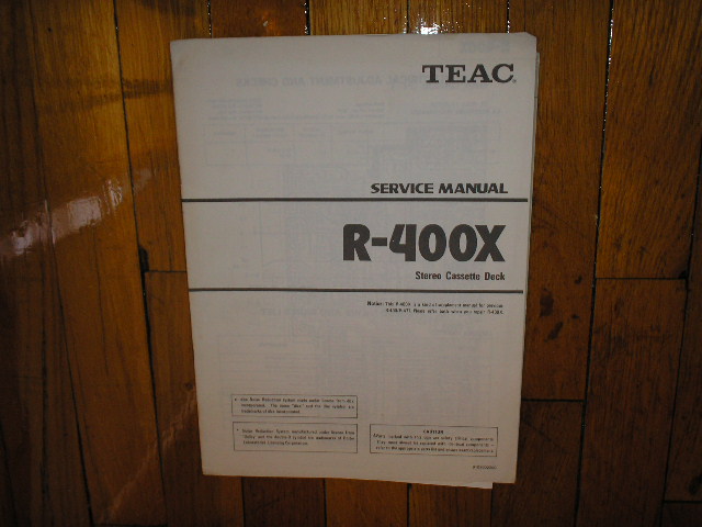 R-400X Cassette Deck Service Manual