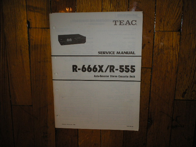 R-555 R-666X Cassette Deck Service Manual