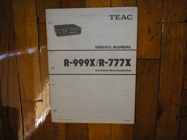 R-777X R-999X Cassette Deck Service Manual