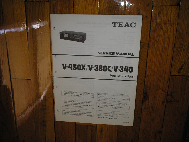 V-340 V-380C V-450X Cassette Deck Service Manual