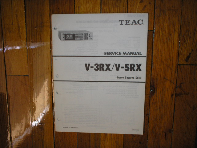 V-3RX V-5RX Cassette Deck Service Manual