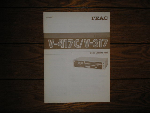 V-317 V-417C Cassette Deck Owners Manual