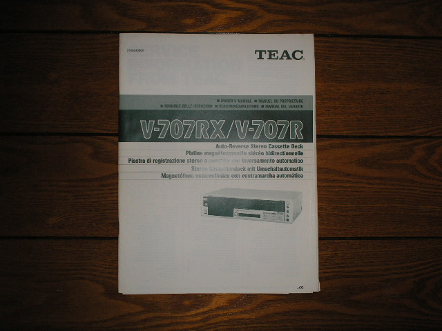 V-707R V-707RX Cassette Deck Owners Manual