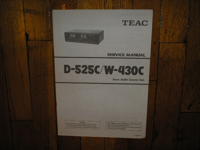 W-430C D-525C Cassette Deck Service Manual