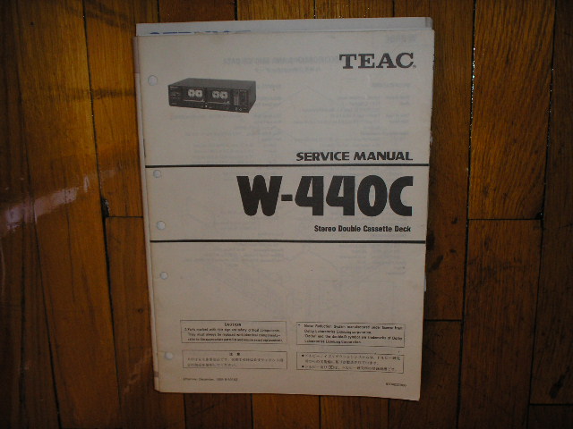 W-440C Cassette Deck Service Manual
