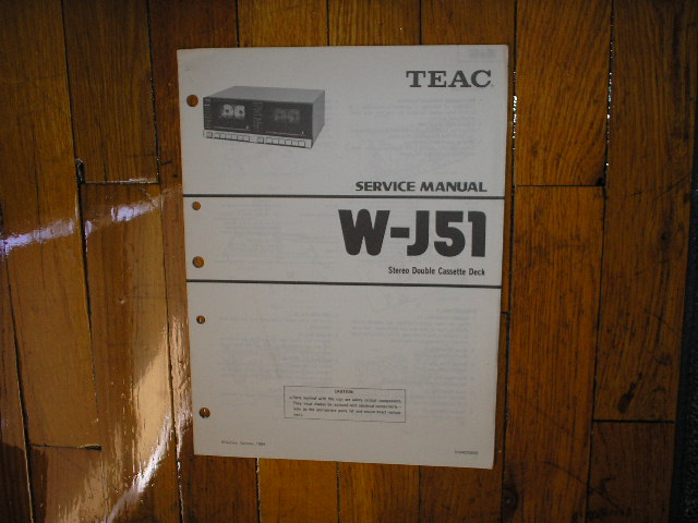 W-J51 Cassette Deck Service Manual