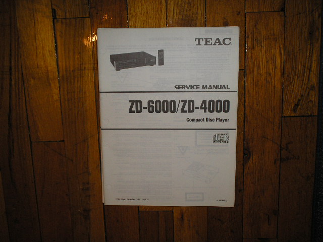 ZD-4000 ZD-6000 CD Player Service Manual