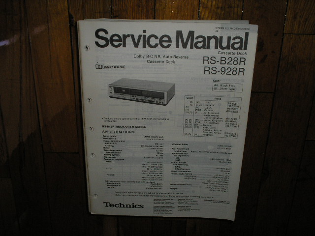 RS-928R Cassette Deck Service Manual