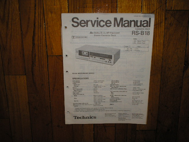 RS-B18 Cassette Deck Service Manual