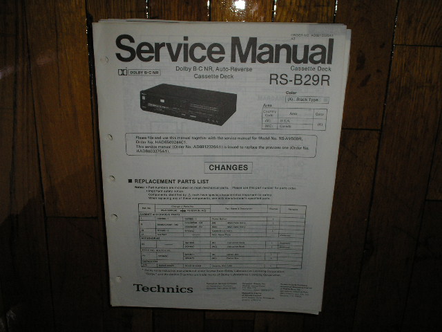 RS-B29R Cassette Deck Service Manual