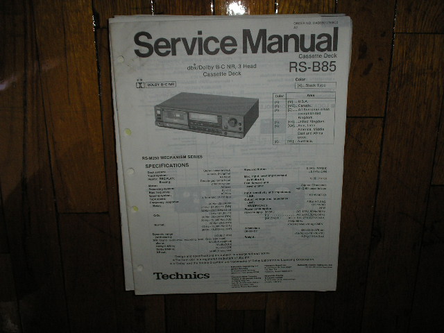 RS-B85 Cassette Deck Service Manual